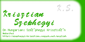 krisztian szephegyi business card